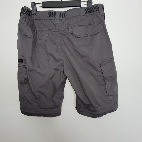 BC Clothing Men Cargo  Performance Shorts M x30 Black Convertible - Picture 2 of 11